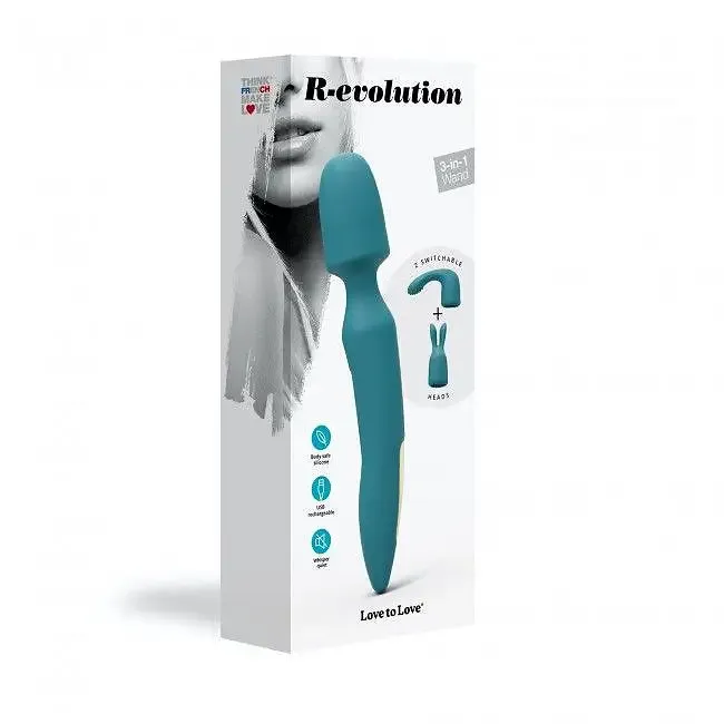Вібромасажер з двома насадками Love To Love R-EVOLUTION TEAL ME, гнучка голівка Львів - фото 7