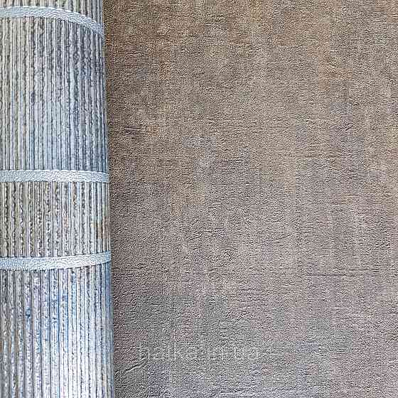 Обои виниловые на флизелине Rasch Factory 0.53х10,05 под штукатурку под бетон темно коричневые 429329 Киев