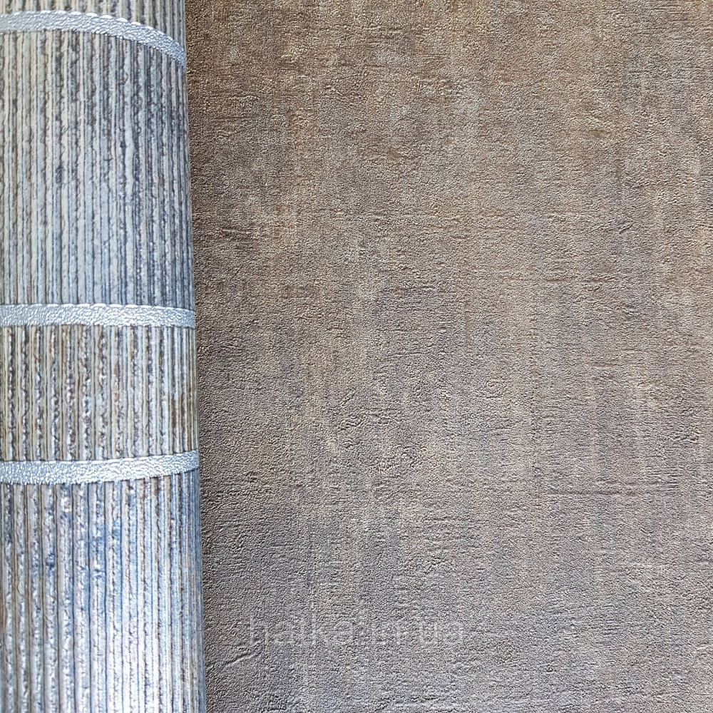 Шпалери вінілові на флізелін Rasch Factory 0.53х10,05 під штукатурку під бетон темно коричневі 429329 Київ - фото 1