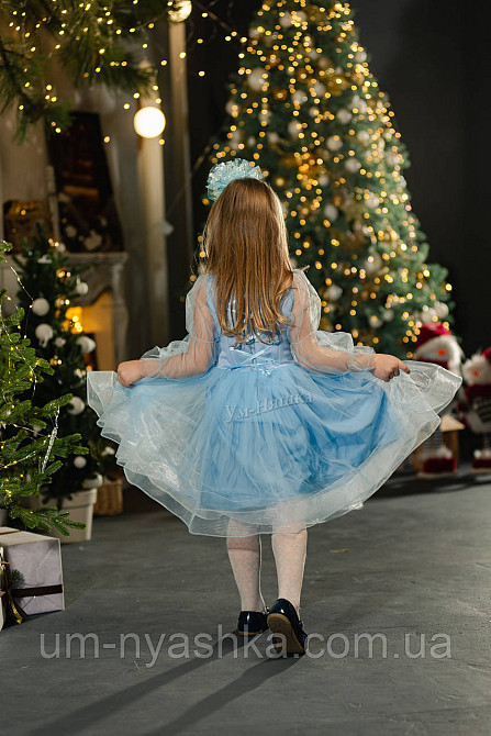 Голубое нарядное платье с блестками Снежинка, Эльза, Капелька, Тучка, Заверюха, Морячка, Дождик на 4-7 лет Кривой Рог - изображение 4