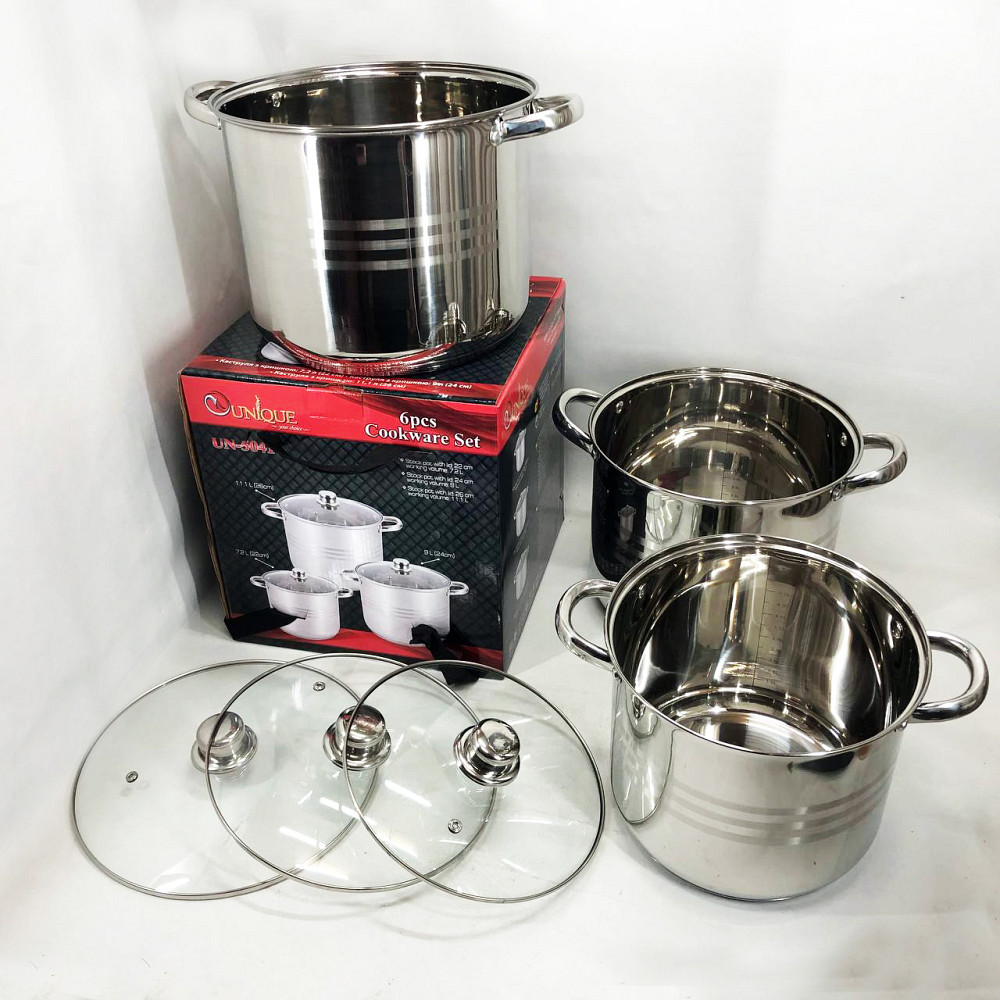 Збірний набір каструль, Комплект металевих каструль Набір для електроплити RJ-63 Львів - фото 7