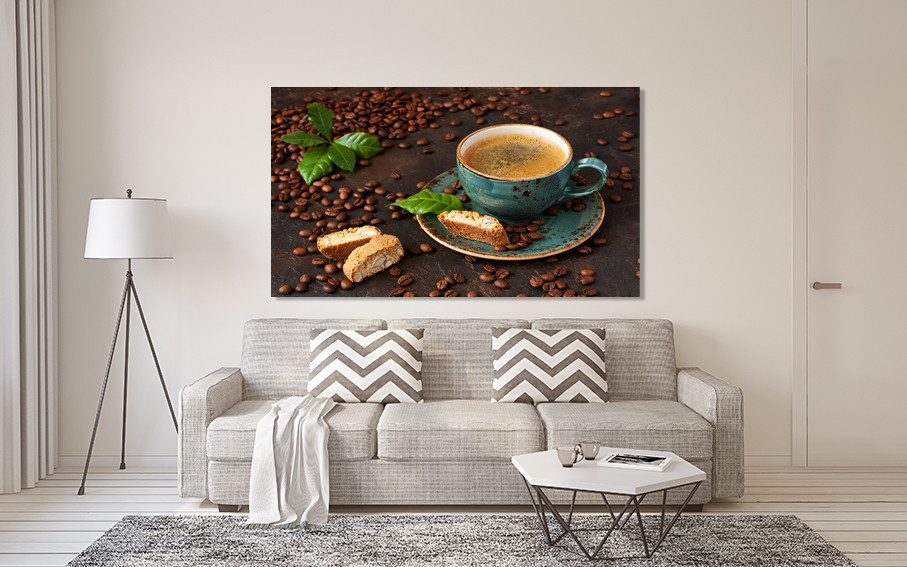 Картина полотно у вітальню / спальню   Чашечка кави    MLP_290 ( 60х30см ) 80x120 см Київ - фото 2