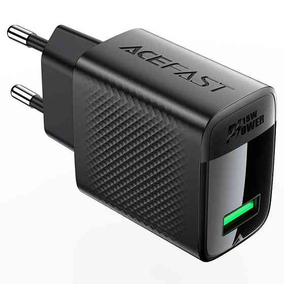Сетевое зарядное устройство ACEFAST A90 QC18W GaN single USB-A charger (EU) Black Одесса