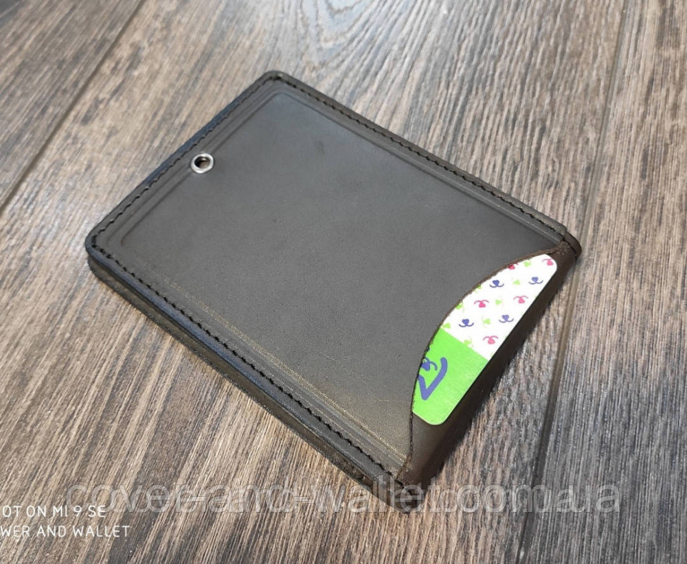 Шкіряна обкладинка СБУ з додатковою кишенею коричневого кольору Київ - фото 9