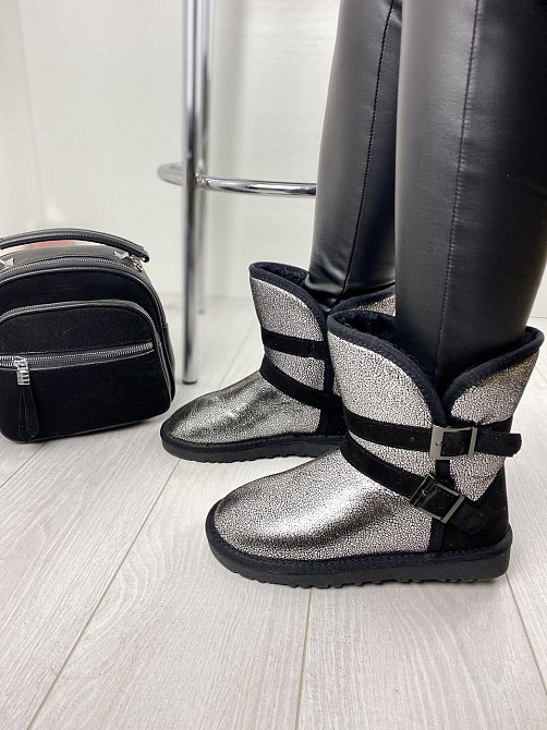 ADA Угги жіночі ADA срібні еко-шкіра зимові 36р. (1657) Коломыя - изображение 4