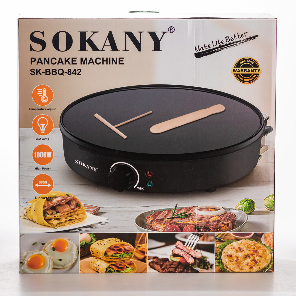 Yiwu Млинниця електрична Sokany SK-BBQ-842 електромлинниця Ø30 см автоматична млинниця для дому Коломия - фото 6