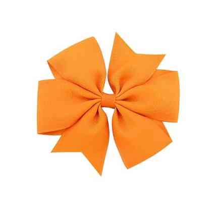 Дитяча заколка-бантик помаранчева, 1шт., розмір бантика 8см Київ