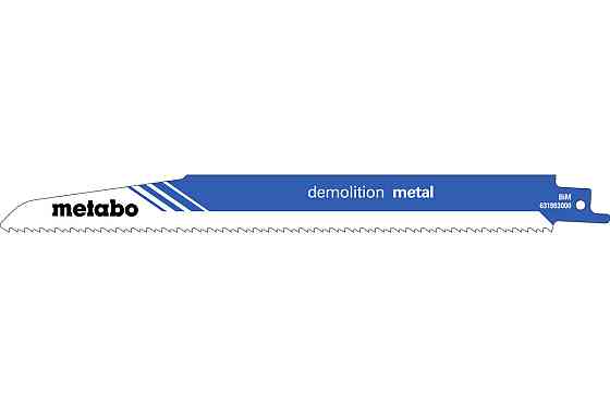 Полотно пилкове для шабельних пилок Metabo «DEMOLITION METAL», 255 X 1,6 мм 631993000 Коломия