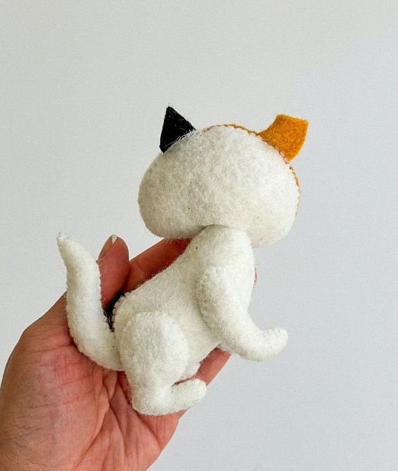 Мягкая фетровая игрушка кот ручной работы – безопасная развивающая игрушка Киев - изображение 3
