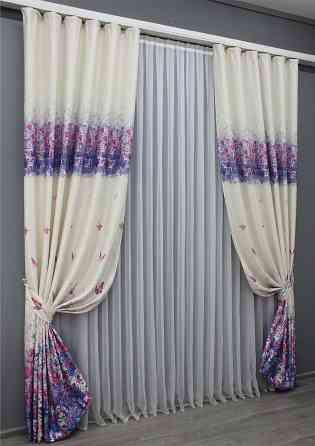 Комплект готовых штор VR-Textil Фотошторы № 1412ш Разноцветный 150х270 см 2 шт (33-0275) Киев