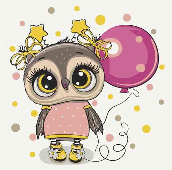 Картина за номерами ArtCraft Совеня з кулькою 30х30 см (15514-AC) Харьков