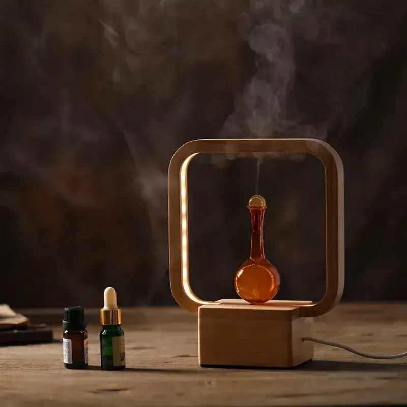 Эко-аромадиффузор для дома электрический с подсветкой 2-в-1 Doctor-101 Lumière Square. Аромадиффузор из натурального дерева Днепр - изображение 1