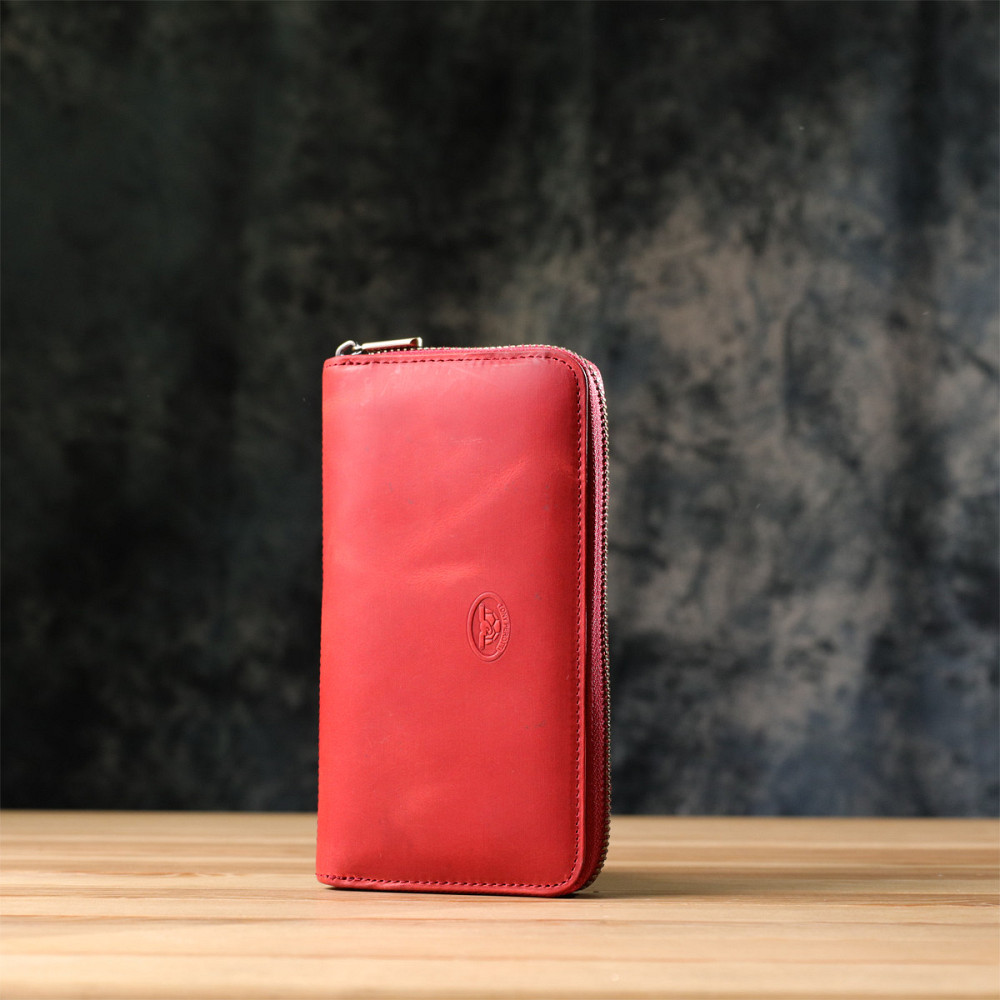Жіночий гаманець з матової натуральної шкіри Tony Perotti 20834_1 (2250 rosso) Червоний Київ - фото 3
