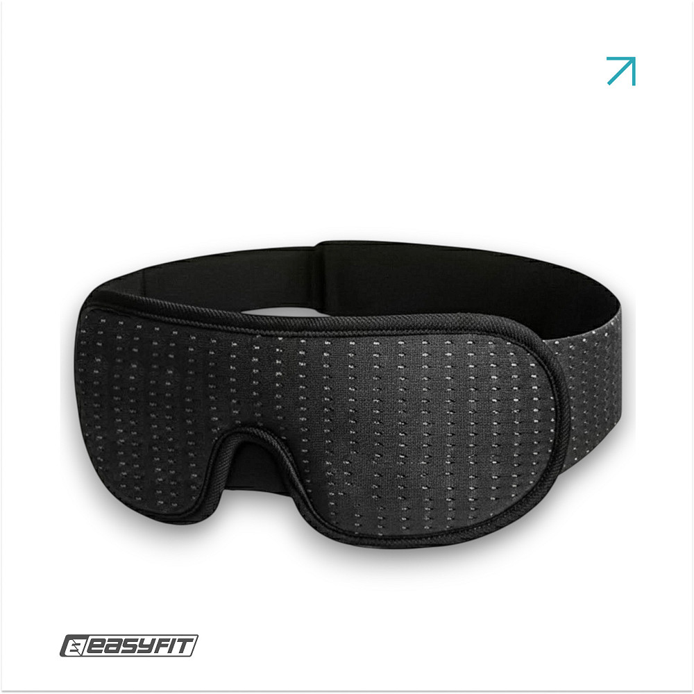 Маска для сну 3D EasyFit Dream з ефектом пам’яті (чорна) Коломыя - изображение 1