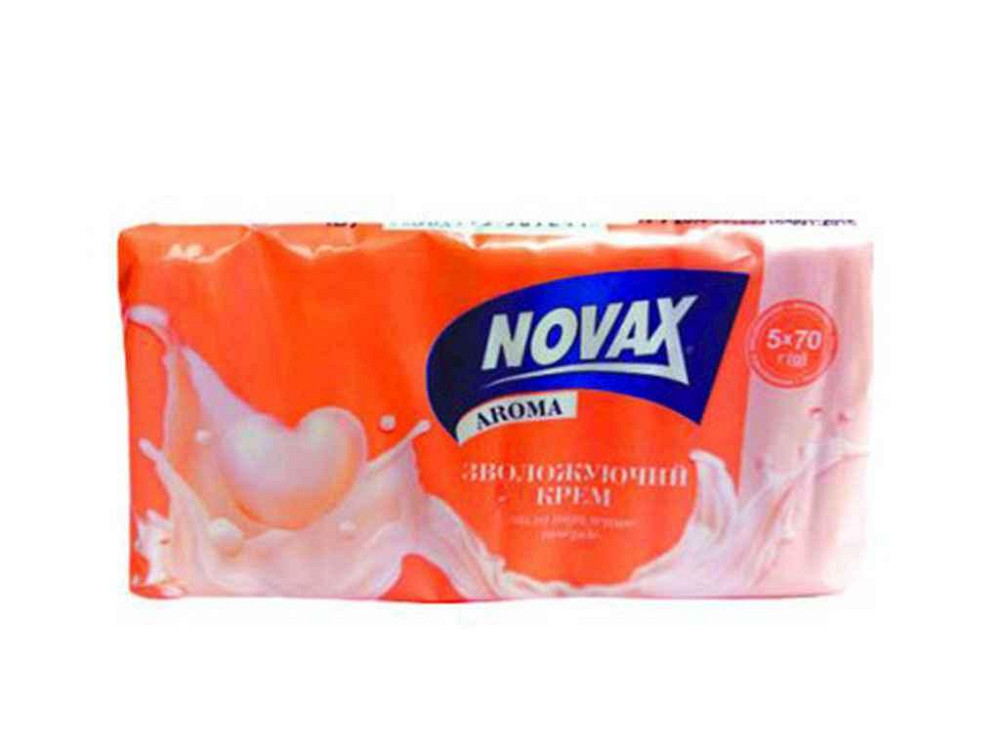 Мыло 5шт 70г экопак Aroma Увлажняющий Крем ТМ Novax Solmir Киев - изображение 1