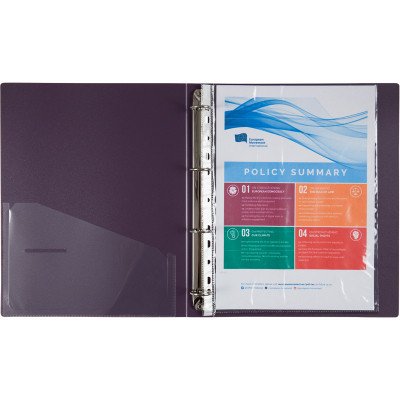 Папка на кільцях Axent А4 з 4-ма кільцями 700 мкм 35 мм Сливова (1208-11-A) Вінниця - фото 2