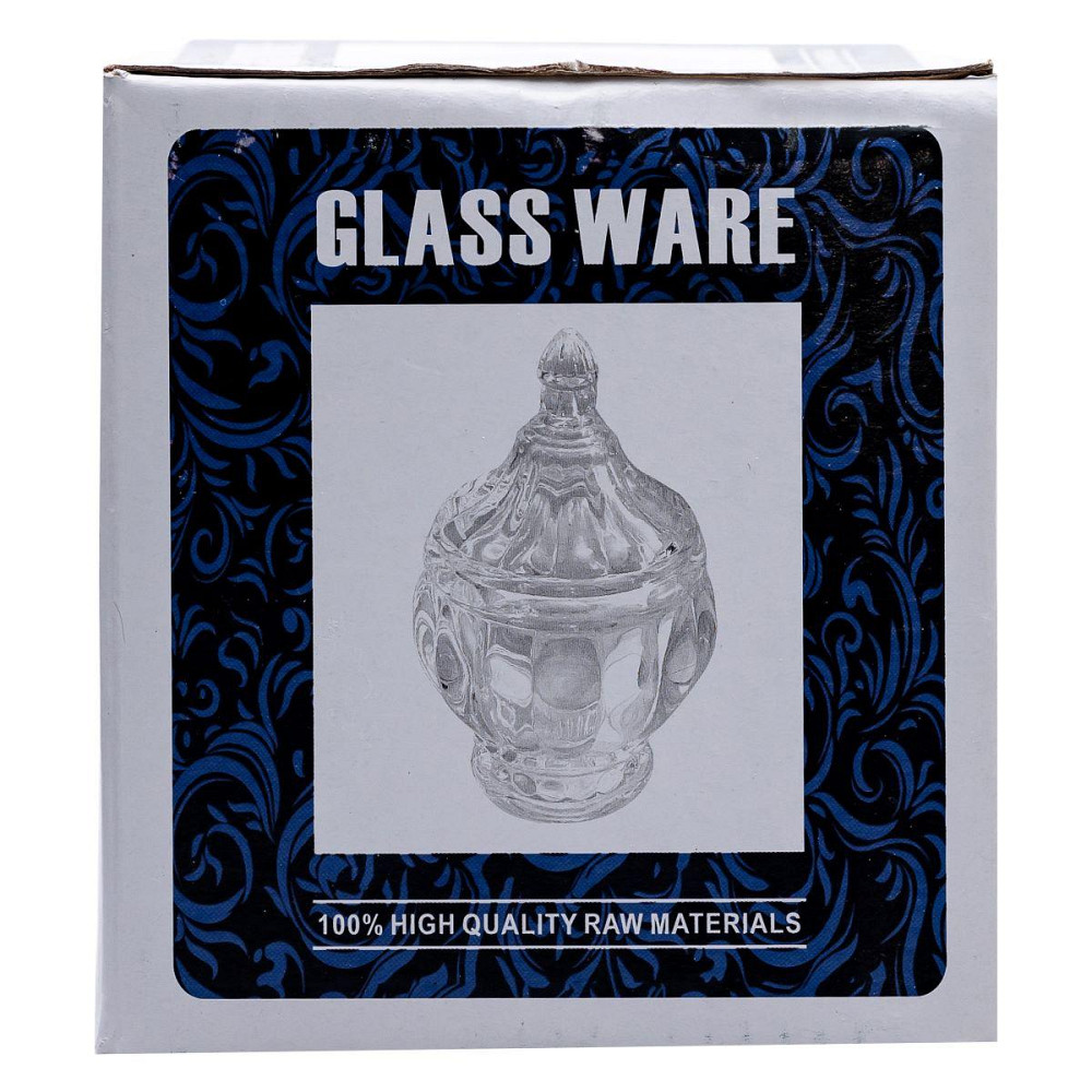 Цукорниця з кришкою Ø8.5 см ваза цукорниця кругла скляна HP-4-107 Київ - фото 5