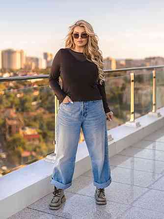 Жіноча кофточка з декольте сітка "Annabel" | Батал Чорний, 50-52 54-56, Шоколадний Київ