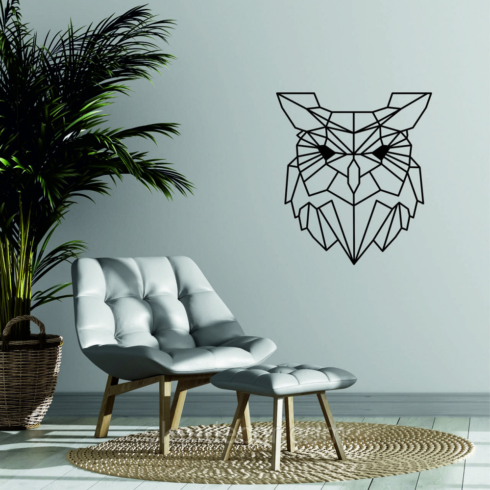 Настенный декор Панно «Сова» Декор на стену 70*63 см, Черный Киев - изображение 1