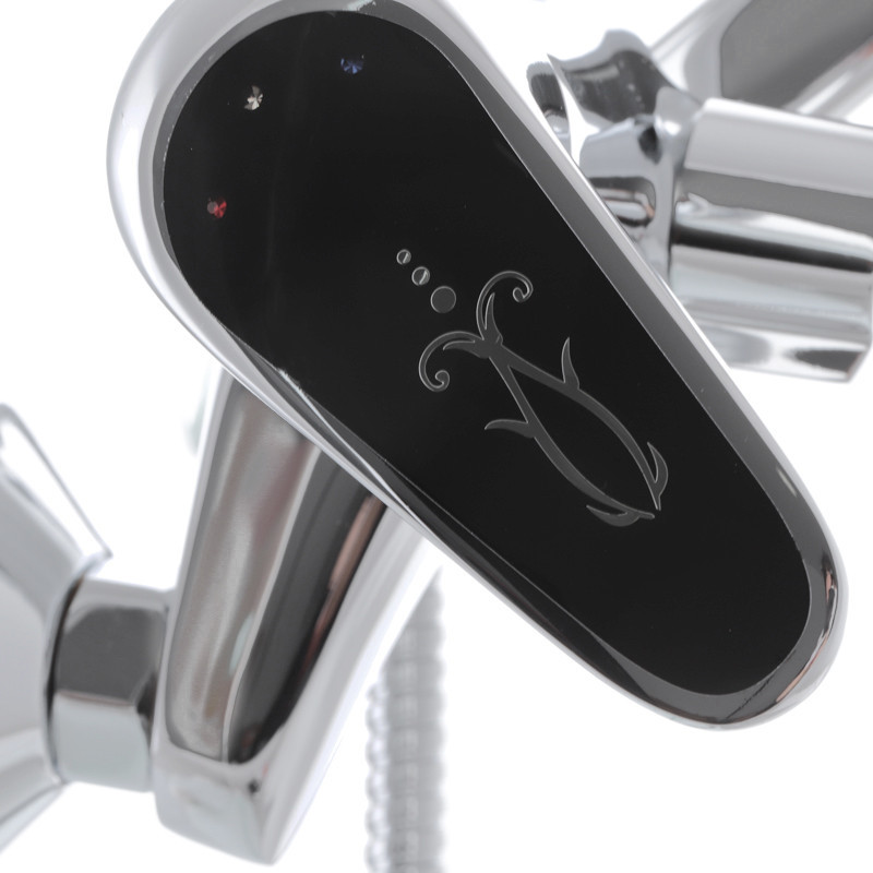 Ванной смеситель Haiba Magic 006 с черной ручкой HB0674 Харьков - изображение 3