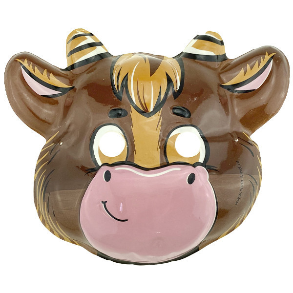 Маска новогодняя детская Бычёк 12 шт Киев - изображение 1