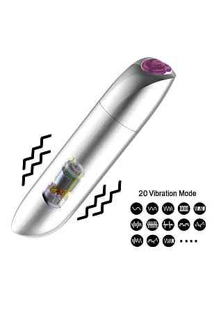 Міні-вібратор - Rechargeable Powerful Bullet Vibrator Silver Sex Aura Київ