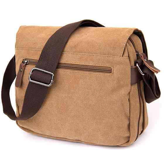 Сумка почтальонка текстильная Vintage 20607 Песочная Киев