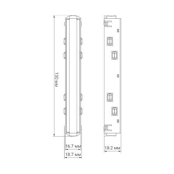 Короткий прямий конектор Ardero LD3001 чорний Харків