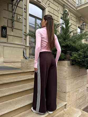 Женские стильные теплые штаны оверсайз с лампами флис,, polar’’ Шоколад, 42/44 Одесса