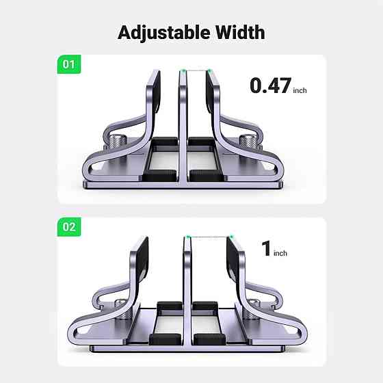 Підставка для ноутбука UGREEN LP258 Vertical Laptop Stand (Dual-slot)(UGR-60643) (UGR-60643) Киев