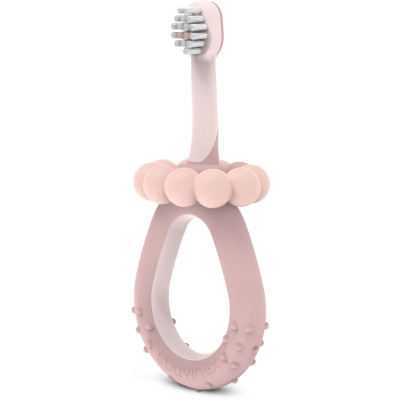 Дитяча зубна щітка Suavinex STAGE 1 з масажером від 0 до 2 років, рожева (403013) Вінниця - фото 1