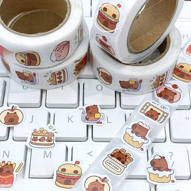 Наліпки з капібарою, наліпки з тваринами, водонепроникні наліпки для пляшки з водою, комп'ютера, ноу Київ - фото 5