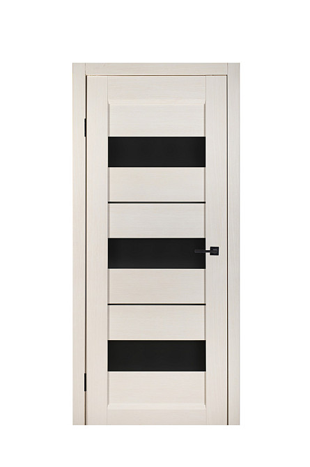Дверь Реликт Трес Крем + Черное стекло 90*200 см Двери для дома Межкомнатные двери с черным стеклом Киев - изображение 1