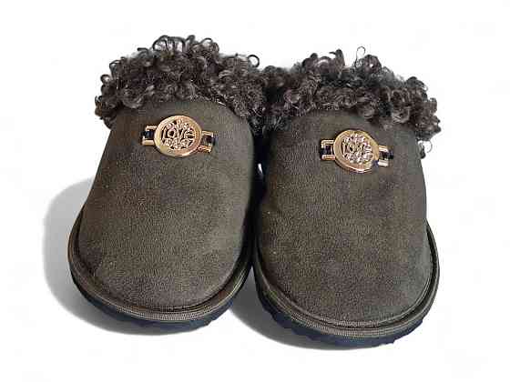 Тапочки женские закрытые PaGo 39 размер 24 см Хаки Одесса