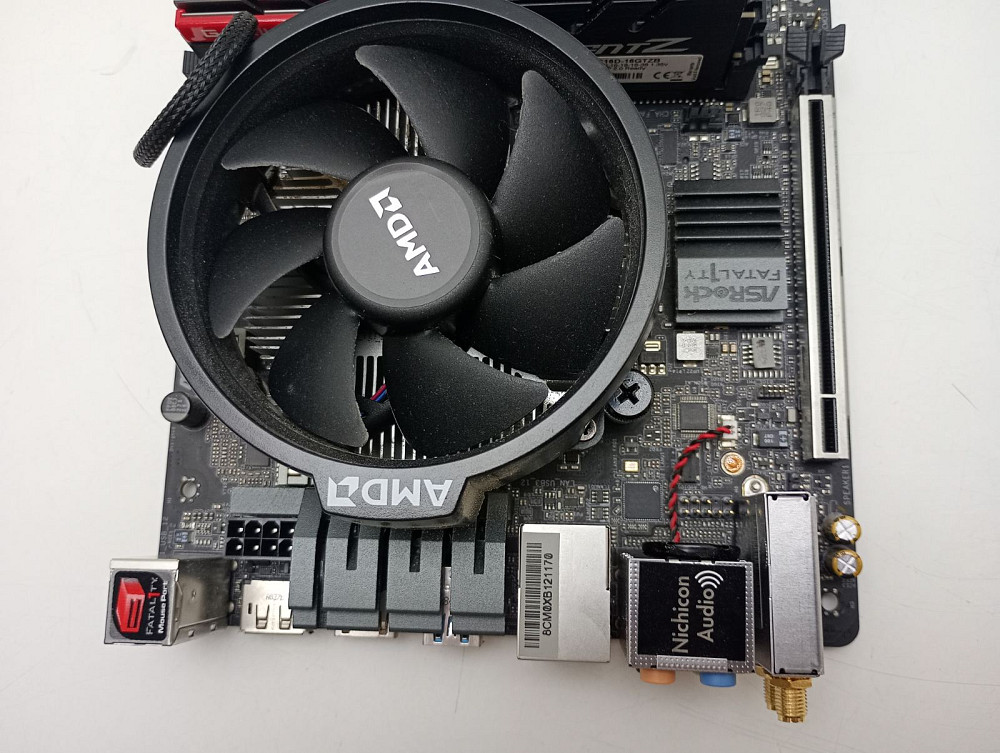 Комплект: материнська плата ASRock B450 Gaming-ITX/ac + Amd Ryzen 5 2600 + 8+8 Gb DDR4 G.Skill Trident Z (товар вживаний) Луцк - изображение 6