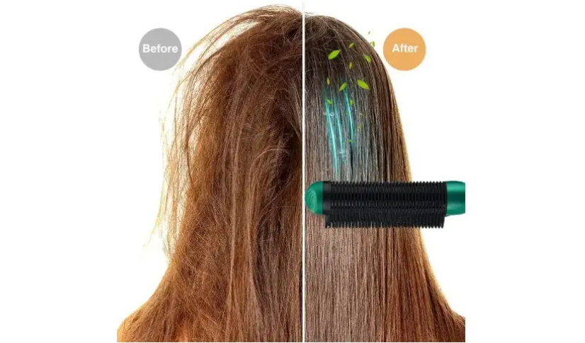 Фен-щітка для волосся GEMEI GM-4828, потужність 1000 Вт, 3 теплові режими, обертання шнура, 3 насадки пт Одеса - фото 5