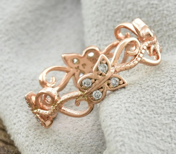 Кольцо Xuping Красота 11689, 18 размер (ширина 6мм), белые фианиты, позолота РО Киев - изображение 2