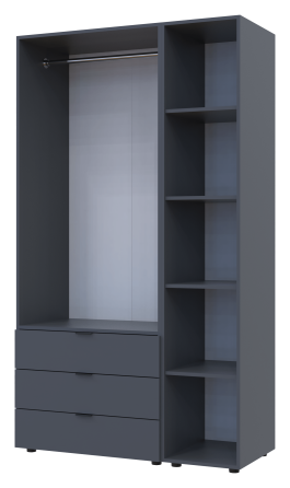 Комплект шкафов для одежды Doros Гелар (2 шт.) 115,7х49,5х203,4 см Графит (DRS-011145) Львов