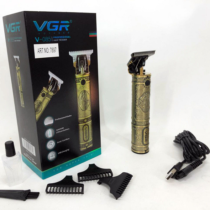 Підстригальна машинка VGR V-085, Професійний бездротовий триммер, Машинка чоловіча EL-704 для гоління Київ - фото 5