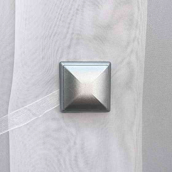 Магниты для штор и гардин Квадрат двусторонние набор 2 шт Серебристый (81-139) Киев