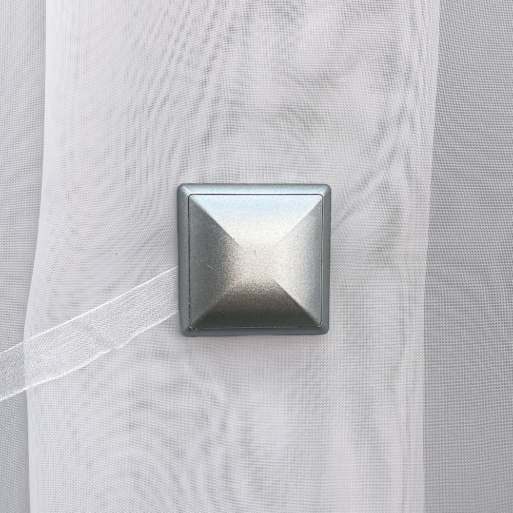 Магниты для штор и гардин Квадрат двусторонние набор 2 шт Серебристый (81-139) Киев - изображение 5