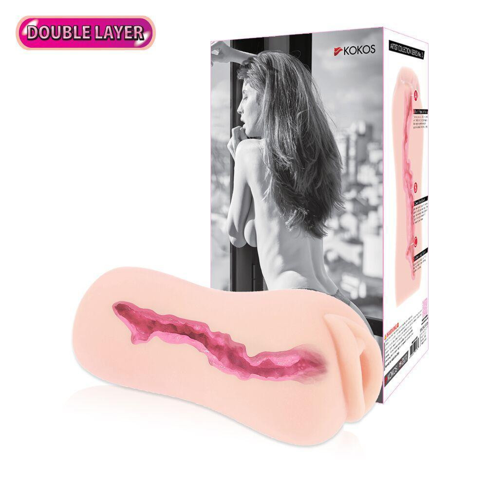 Мастурбатор-вагіна двошаровий Kokos Sanda Double Layer Sex Aura Київ - фото 7