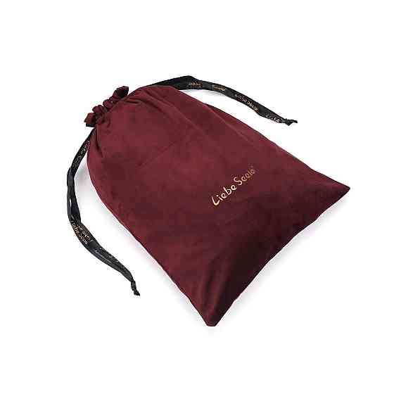 Оксамитовий мішечок для зберігання іграшок Liebe Seele Wine Red Large Storage Bag Oblong, 34х45 см Sex Aura Київ