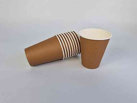 Склянки для напоїв гарячих і холодних 400 мл "КОРІЧНЕВО/БІЛИЙ" (50 шт.) Харків