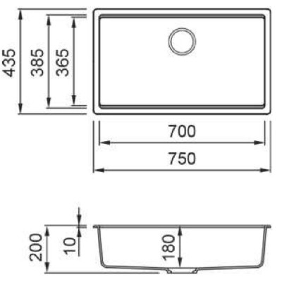 Мийка кухонна Elleci TIME 130 under top Nero 40 Вінниця - фото 2