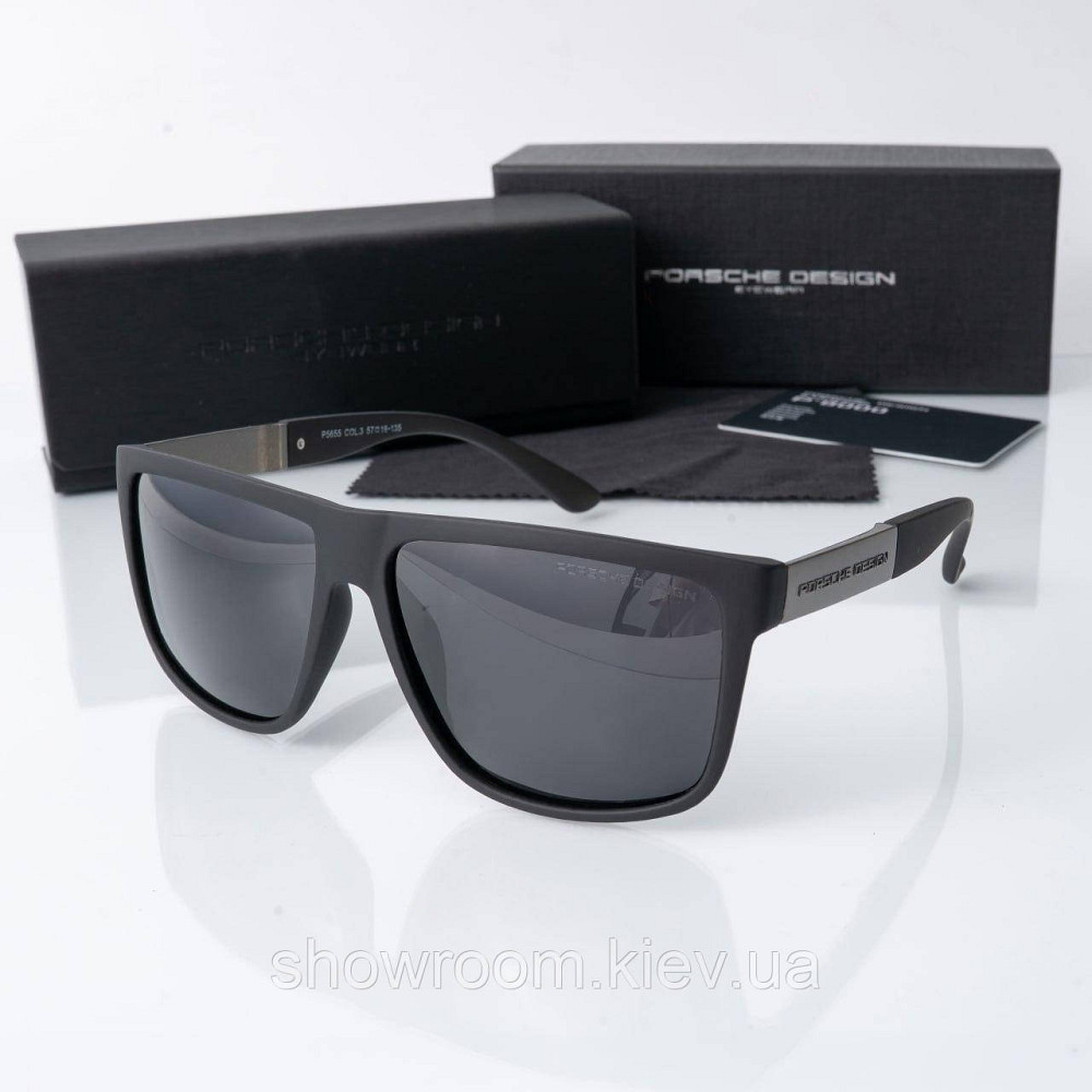 Сонцезахисні чоловічі окуляри з поляризацією Porsche Design (5556) Київ - фото 1