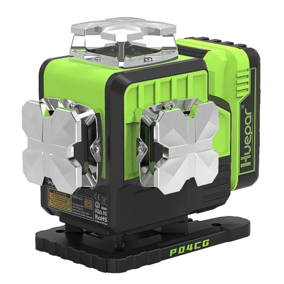 Лазерний рівень нівелір Huepar P04CG 4D відкалібрований 16 ліній Зелений промінь Київ