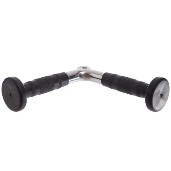 Ручка для тяги York Fitness V-подібна на трицепс з гумовими рукоятками, хром Киев