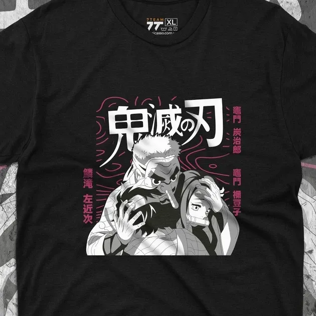Футболка для підлітка хлопчика з принтом Клинок, рассекающий демонов Танджиро і Незуко Розмір 160 Anime10389 Дніпро - фото 4