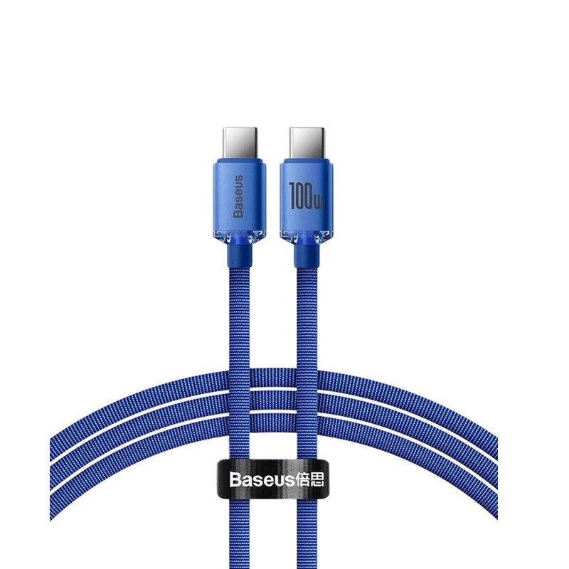 Кабель Baseus Crystal Shine Series Fast Charging Data Cable Type-C to Type-C 100W 1.2m Blue Київ - фото 4